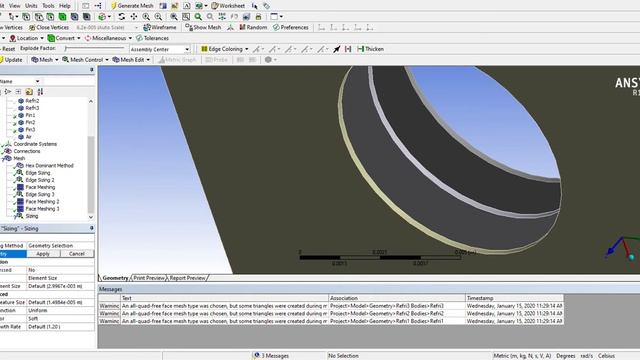 A Fluid Flow Fluent Meshing ANSYS AUTODYN PrepPost 2020 01 15 11 17 20 смотреть онлайн
