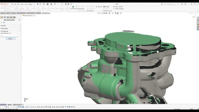Scan To CAD | Mesh2Surface for SOLIDWORKS - Align multiple scans смотреть онлайн