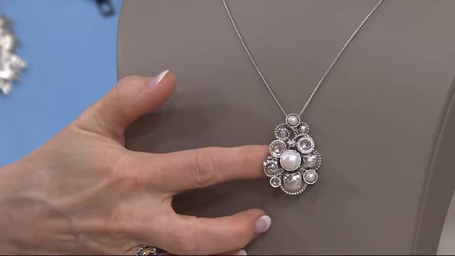 Or Paz Sterling Silver Cultured Pearl Bubble Pendant with Chain on QVC смотреть онлайн