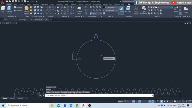 #085 I AutoCAD 3D Rack & Pinion Gear Modeling I Nazmi Ismail смотреть онлайн