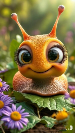 Улитки едят лист лопуха.🌱🌱