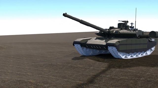 T-90M Blender rigid body - simple driving animation |no sounds| смотреть онлайн
