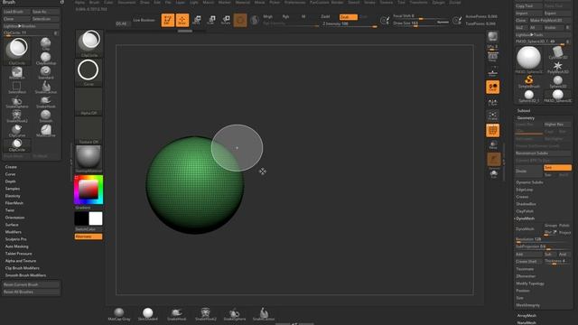 047 ZBrush Clip Curve Basics смотреть онлайн