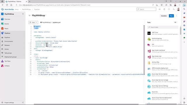 Episode #243 - Using Bicep In Azure DevOps Pipelines