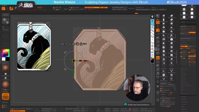 Sculpting Organic Jewelry Designs with ZBrush – Nacho Riesco Gostanza – ZBrush 2024 смотреть онлайн
