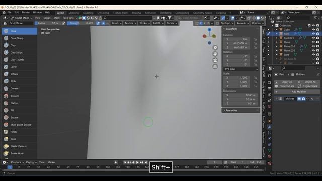 3D Cloth Creation in Blender (Full Course) - 3D Sculpting - Part -07 смотреть онлайн
