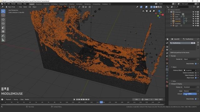 Blender Tutorial - Fluid Simulation & Float Particles in Eevee смотреть онлайн