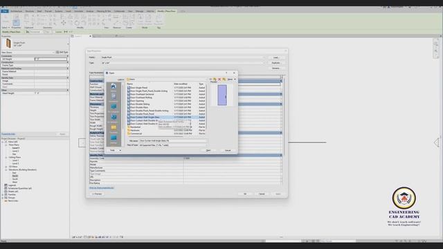 Curtain wall glass door Revit family смотреть онлайн