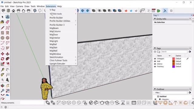 Create a building in Sketchup by using MAJ Extensions смотреть онлайн