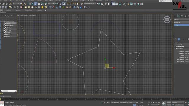 3Ds Max. Основи моделювання. Урок 4 - Стандартні сплайни. смотреть онлайн