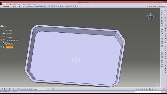 Thickness and Removeface use in part design | Catia v5 | Urdu and Hindi смотреть онлайн