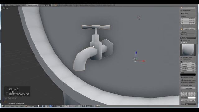 Sharp edges, Blender tutorial old barrel. Part 7/29 смотреть онлайн