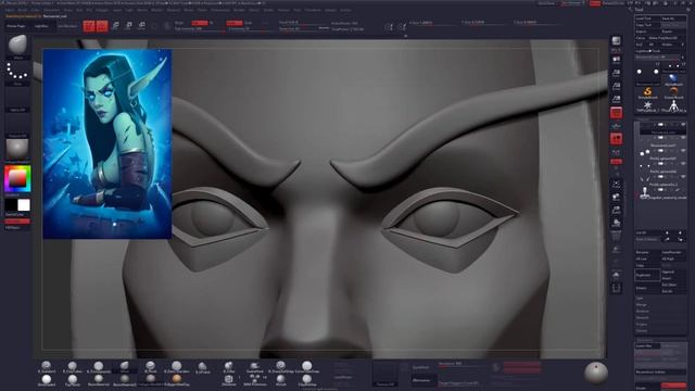 Sculpting a Stylized and Appealing Female Face in ZBrush смотреть онлайн