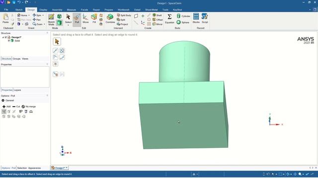 Ansys SpaceClaim 2021 Modeing Guide Basic Tutorial For Beginner смотреть онлайн