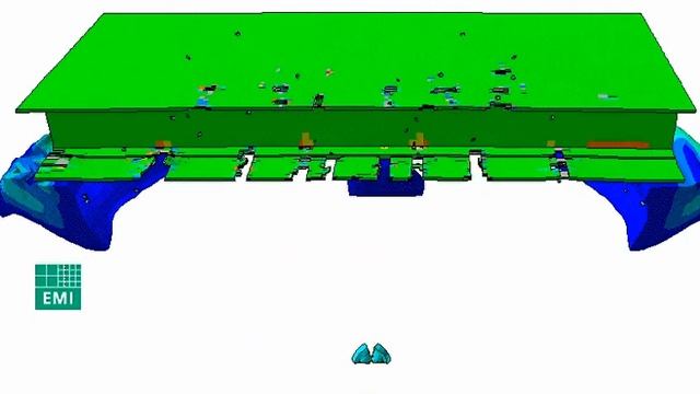 Fragment Impact On Wing Incl Blast - ANSYS Results смотреть онлайн