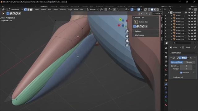 Stylized Character Block out Time Lapse #blender3d смотреть онлайн