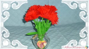 Гвоздики из гофрированной бумаги