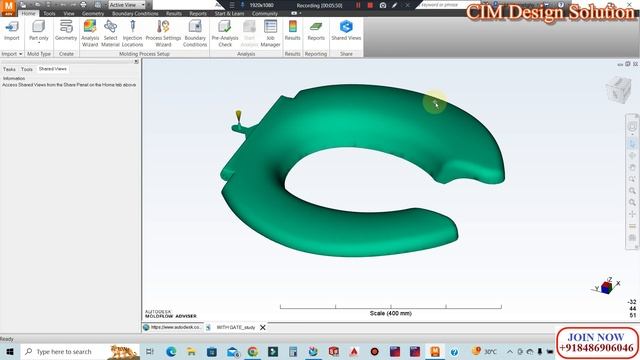 Mold Flow Analysis Tutorial In Autodesk Mold Flow 🔥 Plastic Mold Flow #cimdesign #onlinecoaching