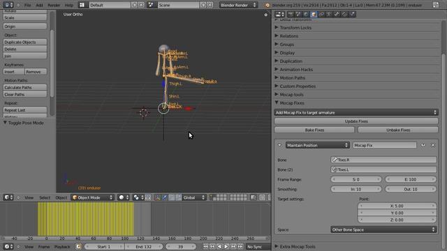 Blender Motion Capture Addon - Tutorial 4 - Post Retarget Fixes смотреть онлайн
