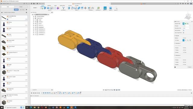 Lesson 11 - Print in Place Keychain - Learning Fusion 360 in 2023 #fusion #intro смотреть онлайн