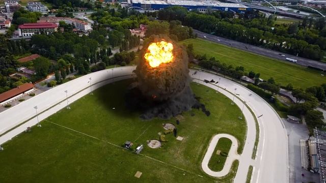 Blender large scale realistic explosion! смотреть онлайн