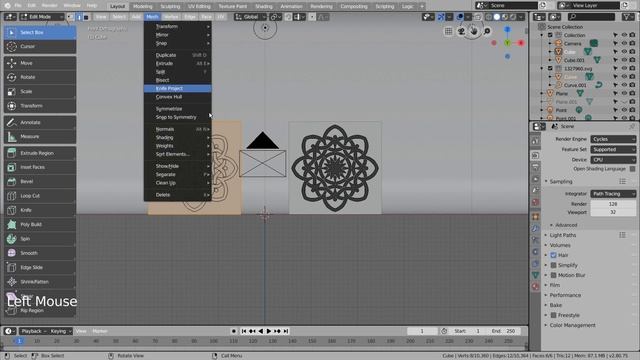 Engraving an imported SVG image - Blender 2.8 Tutorial смотреть онлайн