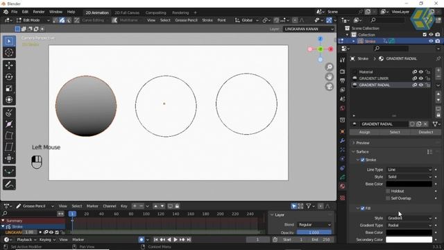 TEHNIK COLOR GRADIENT TEXTURE 2D ANIMASI BLENDER смотреть онлайн