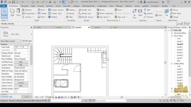 Revit Complete Project 3 - Part 2 #Hexagonal House | Revit Tutorial | смотреть онлайн