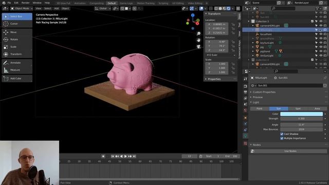 Rendering lighting and materials - Introduction to Scientific Visualization with Blender смотреть онлайн