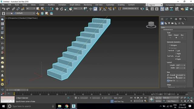 how to create staircase in 3ds max marathi staircase design in 3ds max #3dsmaxmodeling смотреть онлайн