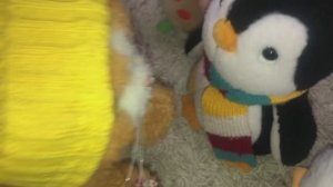 Кошка в шапочке и пингвинята. Мягкие игрушки. Интерактивная кошка. Пингвины.07-02-2025