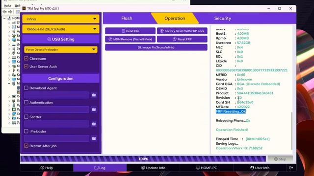 Infinix HOT 20i X665E FRP TFM TOOL
