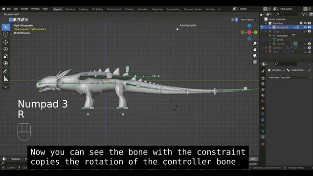 Copy Rotation | Bone Constraints | Blender Tutorial смотреть онлайн