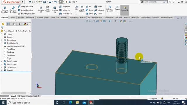 THREAD AND TAP IN SOLIDWORKS 2020 смотреть онлайн