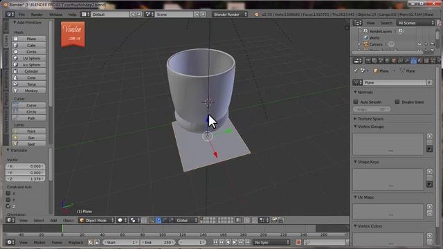 Blender 2.7 Tutorial For Beginners #1 : Draw a glass cup смотреть онлайн