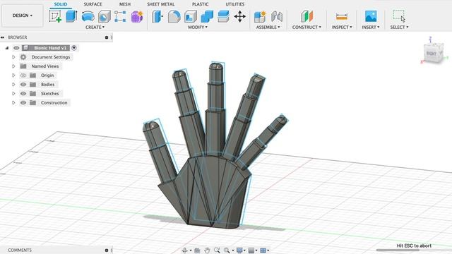 Fusion 360: Bionic Hand Draft смотреть онлайн
