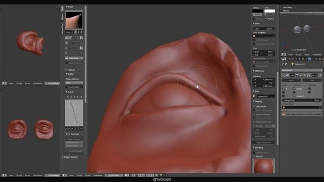 How To Sculpt The Eyes In Blender - Tutorial смотреть онлайн