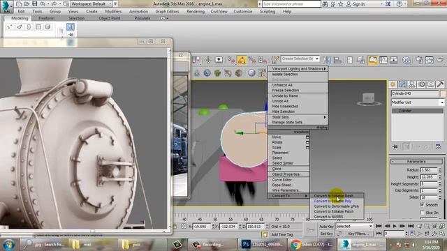 Tutorial on Modeling a Locomotive Engine in 3dsmax ( part 2) смотреть онлайн
