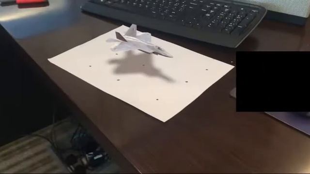 3d Max Camera Tracking - F-22 airplane flying over an office desk смотреть онлайн