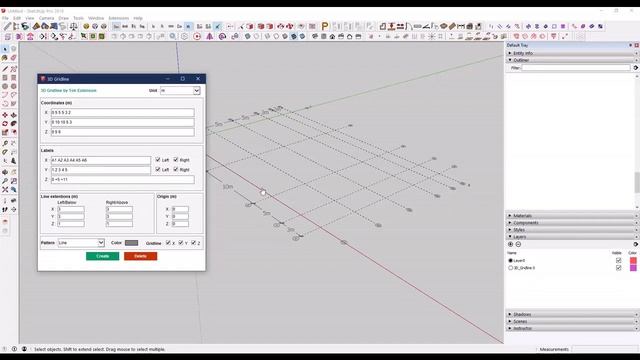 EP15 : 3D GRID LINE Extension for Sketchup смотреть онлайн