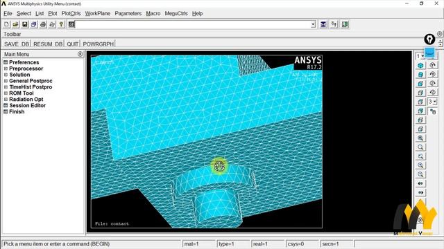 07   How To Create Contact Pier In ANSYS APDL