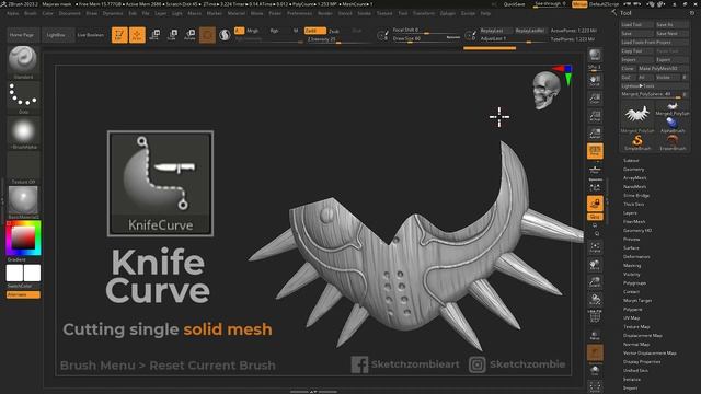 Knife Brushes: ZBrush All Brushes смотреть онлайн