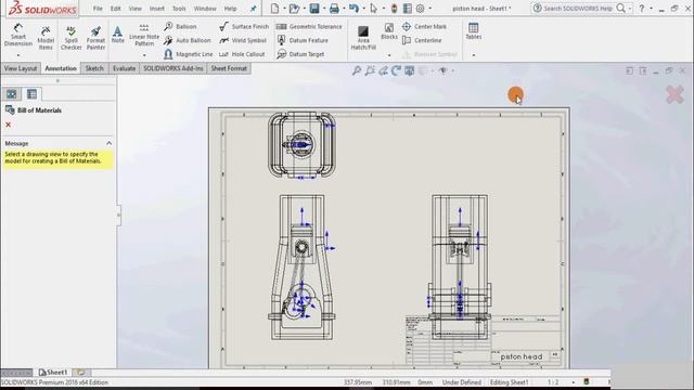 GENERATE BILL OF MATERIAL - Solid Works Tutorial смотреть онлайн