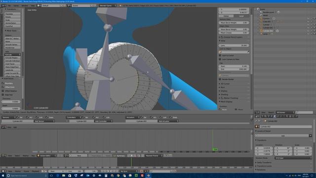 Blender Game Engine Basics Tutorial #24: Shooting While Walking (Combining Actions) #b3d #gamelogic