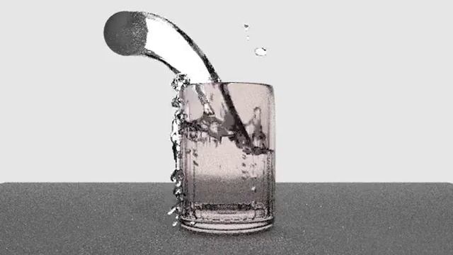 Water pouring into cup (Blender) смотреть онлайн