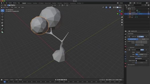 Low poly tree tutorial - 3D modeling process in Blender 2.9 смотреть онлайн