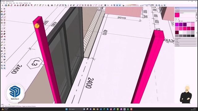 SketchUp Pro 2023 | Durų bei langų modeliavimas | Galimybių studija смотреть онлайн