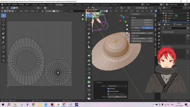Fix object has non uniform scale, unwrap will operate on a non scaled version of the mesh in Blende смотреть онлайн