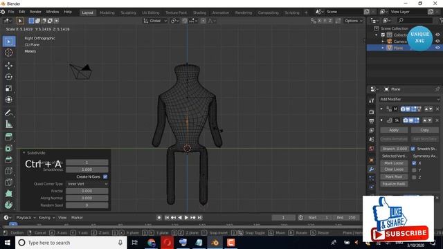 3D Character Modeling & Rigging || skin modifier || Blender 2.8 beginner tutorial 2020 || Unique N4 смотреть онлайн