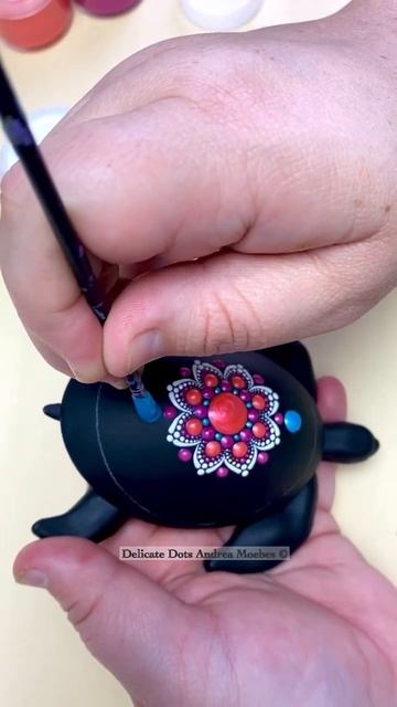 Dot Mandala Sea Turtle Painting.